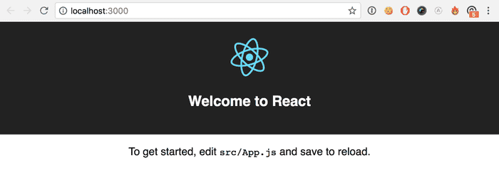 create-react-app running out of the box